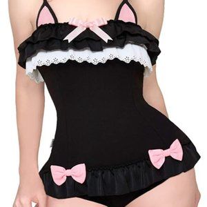 Little For Big Kitty Romper Onesie